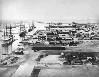 Port Said og Suez-kanalen, ca. 1875